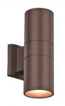  LED-40960 BZ - Compact Collection, Tubular/Cylindrical, Outdoor Metal Wall Sconce Light